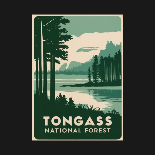 Tongass National Forest Vintage Travel Poster by Perspektiva