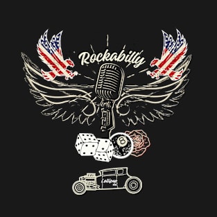 Rockabilly Vintage Retro Lucky Microphone Classic Design T-Shirt