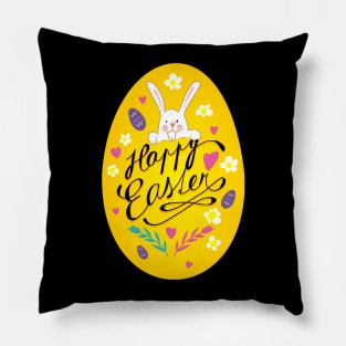 happy eastern egg Pillow