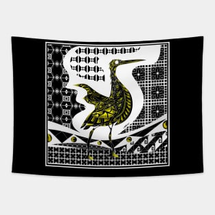 mexican garza seagull egret ecopop in talavera pattern arts Tapestry