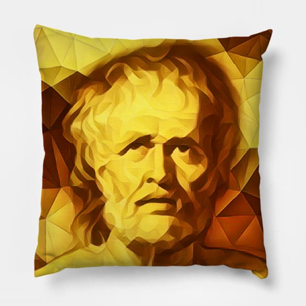 Lucius Annaeus Seneca Golden Portrait | Lucius Annaeus Seneca Artwork 9 Pillow by JustLit