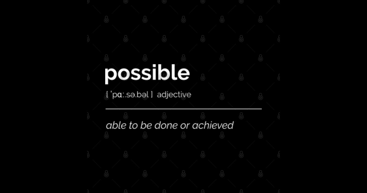 Possible Definition Possible Definition Sticker TeePublic