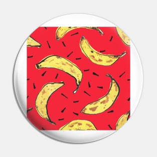 Bananas pattern red Pin