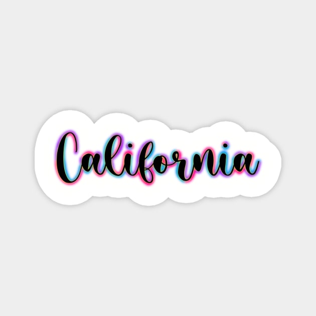 Colorful California Magnet by DRHArtistry