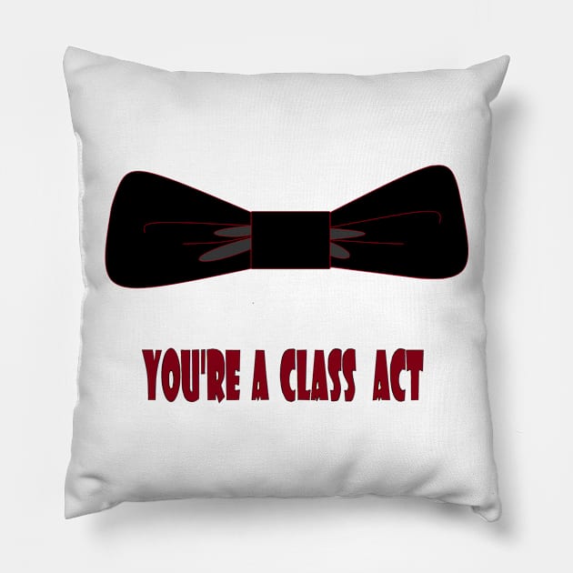 Bow tie, You're a Class Act Pillow by YudyisJudy