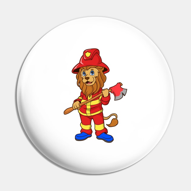 Fireman Tiger Pin by Modern Medieval Design