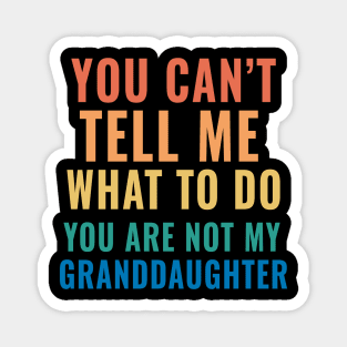 You Can't Tell Me What To Do You are not My Granddaughter Magnet