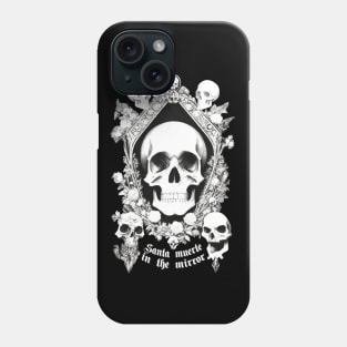 santa muerte in the mirror typo Phone Case