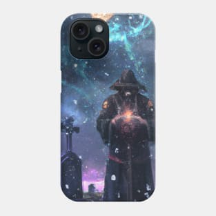 Demonic Sorcerer Conjures Power in a Cemetery Phone Case