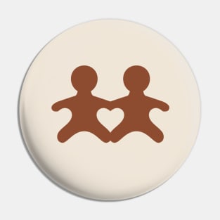 Gingerbread People in Love Pin