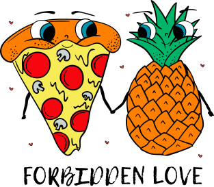 Pizza and Pineapple: Forbidden Love Hawaiian Pizza Magnet