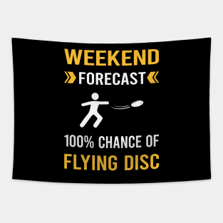 Weekend Forecast Flying Disc Tapestry