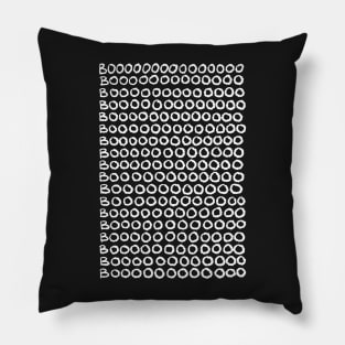 Boo Pattern Design Black and White Pillow