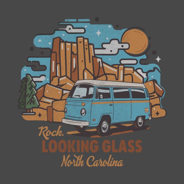 Looking Glass Rock North Carolina by Tees For UR DAY