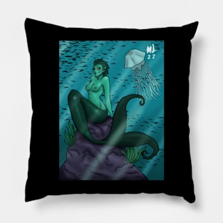 Green Mermaid Pillow