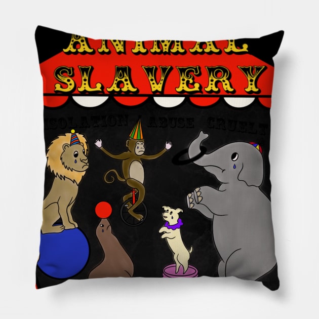 End Animal Slavery Pillow by CooperativeCompassion 