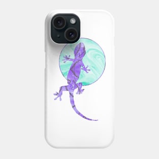 Cool Blue Lizard Moon Phone Case