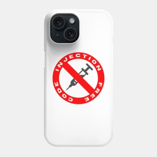 Secure Coding Injection Free Code Badge Phone Case