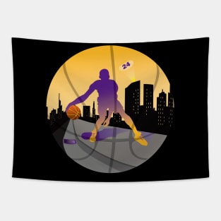 Basketball Street Baller Purple & Gold Tapestry