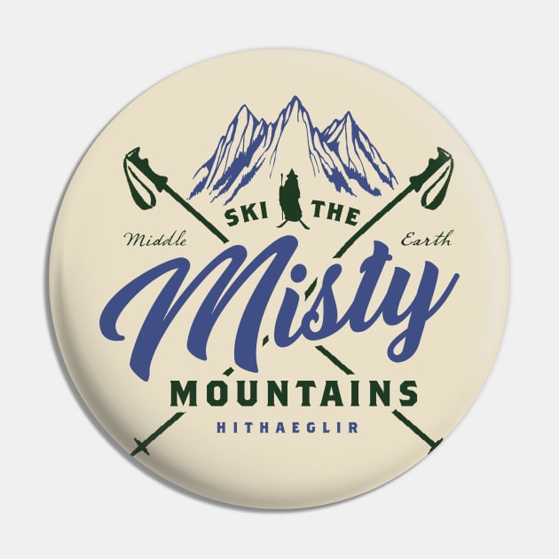 Misty Mountains Pin by MindsparkCreative