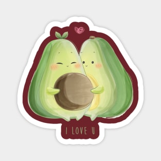 avocado couple love you Magnet