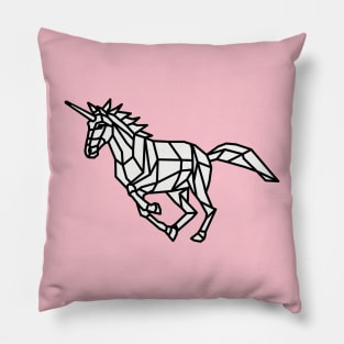 Geometric Low Poly Unicorn Pillow