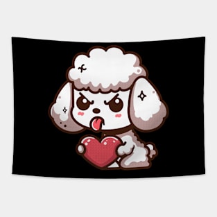 You’re mine Valentines day puppy Tapestry