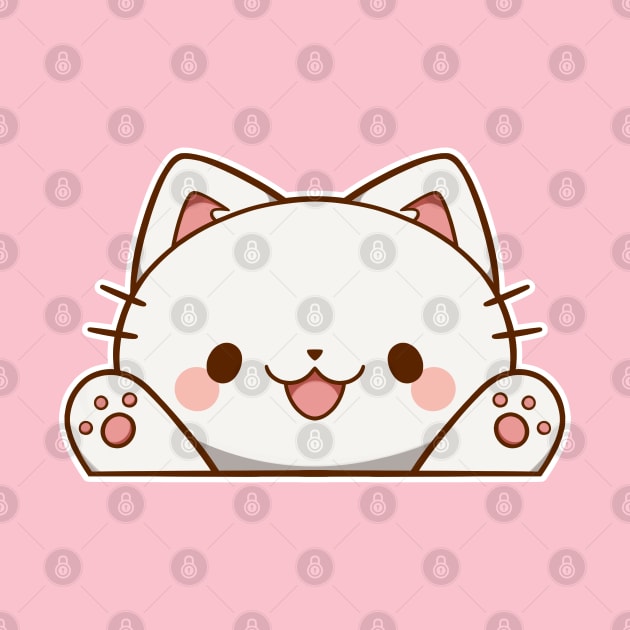 Pawzup! White Cat | Kawaii by KiiroiKat