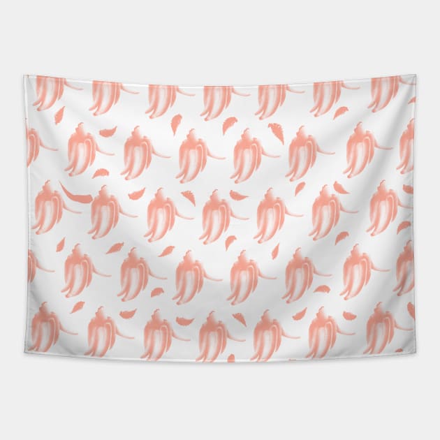 Pink Banana Pattern Tapestry by mailboxdisco