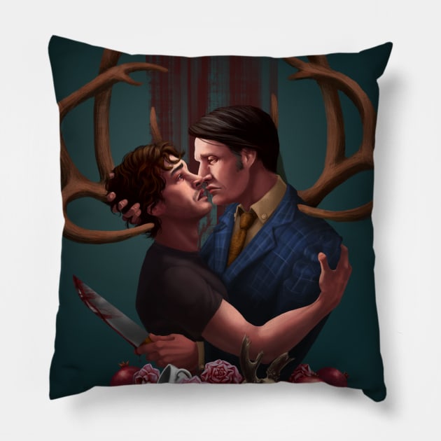 Camellia - Hannibal Pillow by CaptainsLady