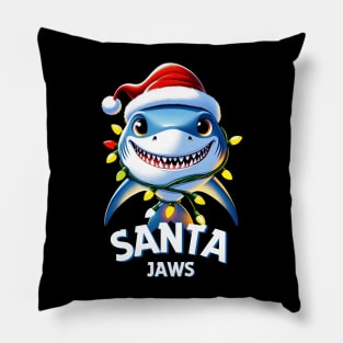 Santa Jaws - Christmas shark Pillow