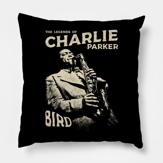 Vintage Charlie Parker Pillow by Yopi