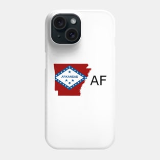 Arkansas Flag State Outline AF (black) Phone Case