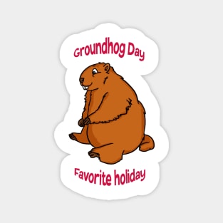 Funny Groundhog Day Shirt Magnet