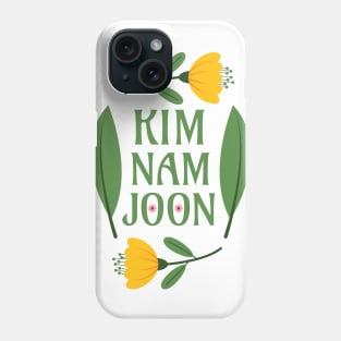 Kim Namjoon - RM The Rapper BTS Army Greenery Boho Flower Phone Case