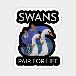 Swans Pair for Life Animal Facts Magnet