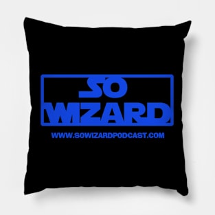 So Wizard Logo in TROS Blue Pillow