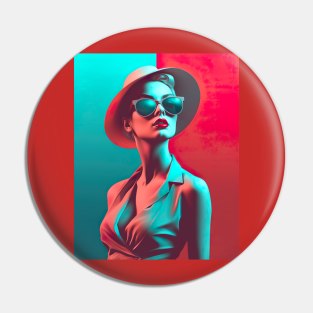 Minimalistic art of Fashion Girl, spas, casinos and salon bars Pin