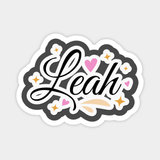 Leah name cute design Magnet