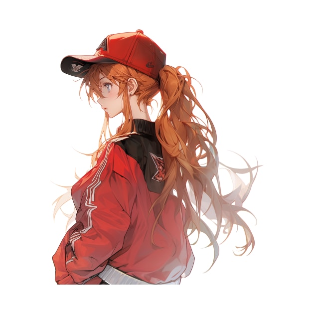 Asuka Langley Soryu evangelion Illustration Streetwear by Graphicvibestore