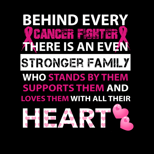 behind every breast cancer fighter is stronger family by TeesCircle