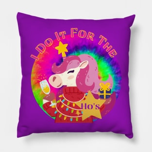 Colorful Unicorn Christmas Pillow