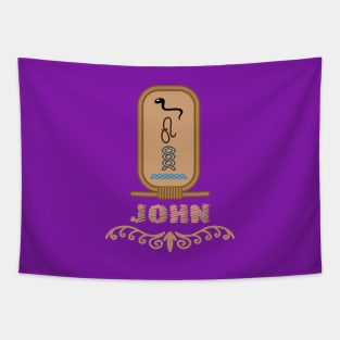 JOHN-American names in hieroglyphic letters-JOHN, name in a Pharaonic Khartouch-Hieroglyphic pharaonic names Tapestry