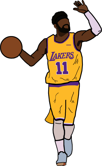 Kyrie Irving - Los Angeles Lakers Kids T-Shirt by xavierjfong