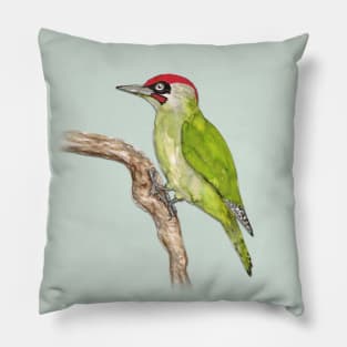 European green woodpecker Pillow