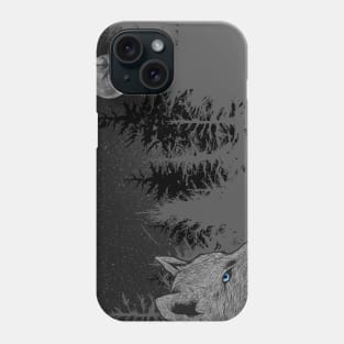 Wolf In The Night Phone Case