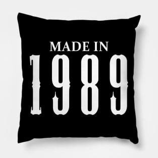 Made in 1989 year | Simple White Pillow