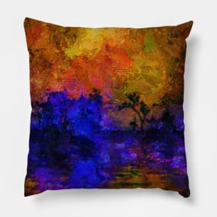 Asian abstract silhouettes Pillow