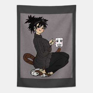 Best Saiyan Mamma Black Tapestry