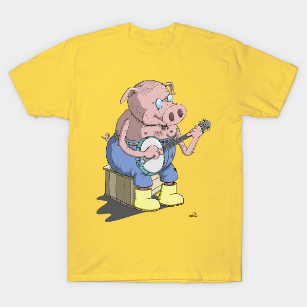 Discover Hillbilly Pig plays Banjo - Banjo Player - T-Shirt